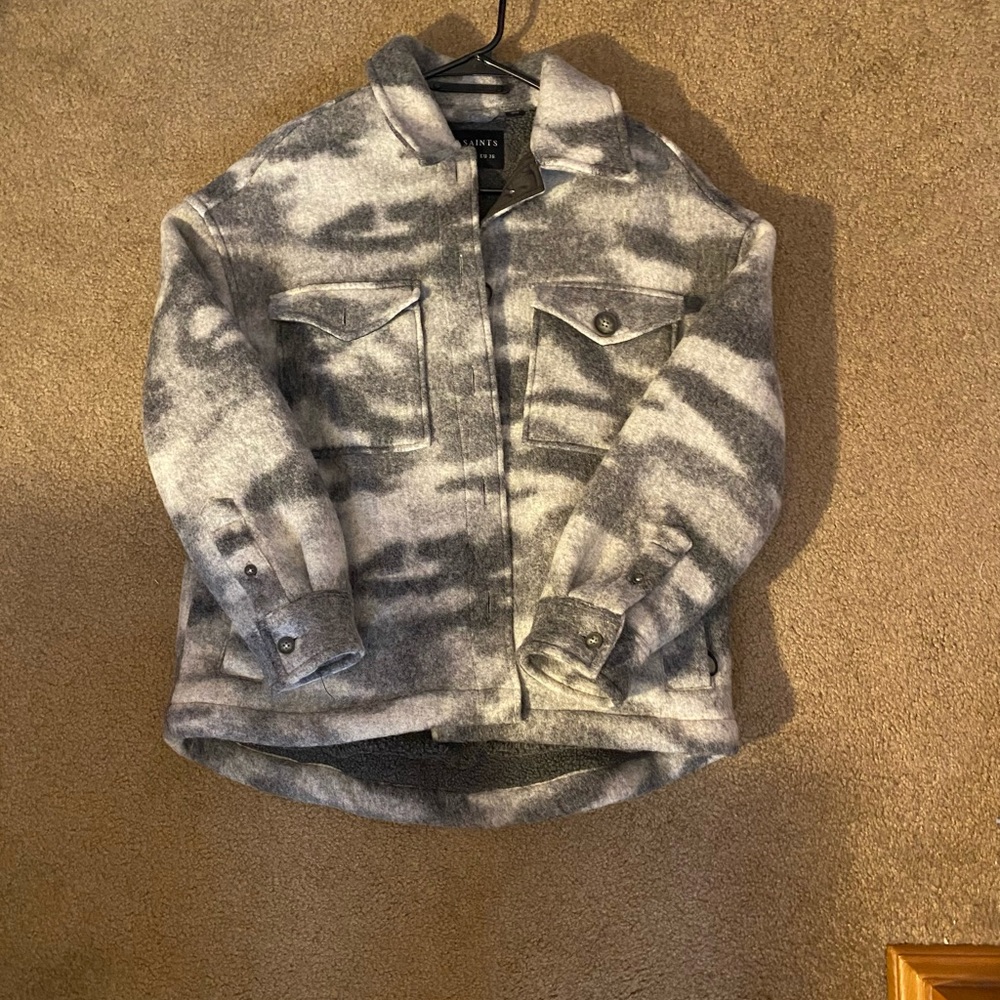 Allsaints Fenix Camouflage Sherpa Jacket - Picture 3 of 6